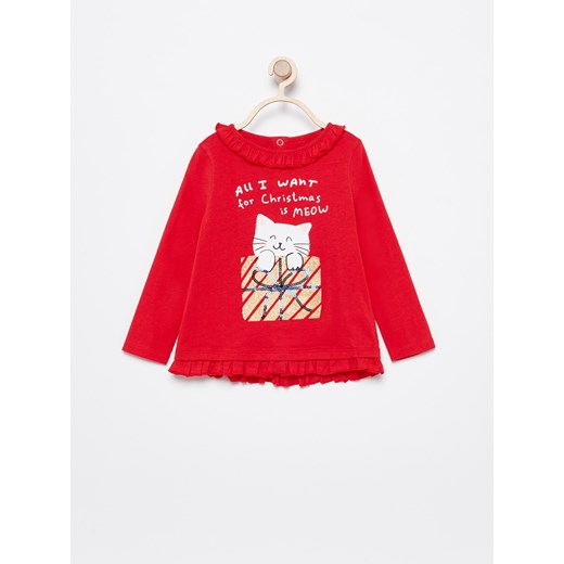 Odzież dla niemowląt Reserved na zimę czerwona dla dziewczynki 