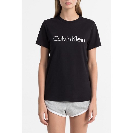 Calvin Klein czarna koszulka damska S/S Crew Neck - XS Calvin Klein XS okazja Differenta.pl