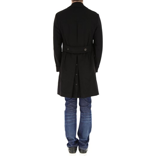 Płaszcz męski Lardini na zimę czarny elegancki 