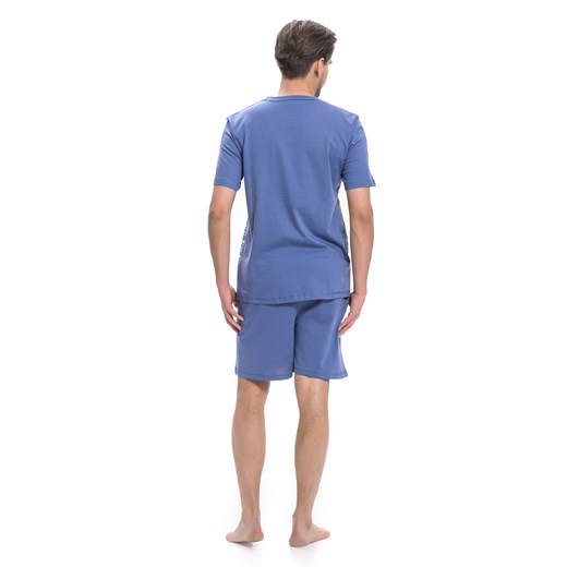 Bawełniana piżama męska Dn-nightwear PMB.9060 light jeans