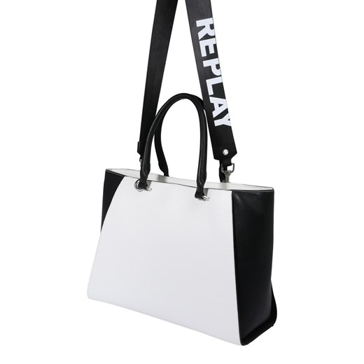 Shopper bag biała Replay duża casual 