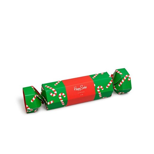Skarpetki Happy Socks Giftbox Candy Cane Cracker 2-pak SXPOL02 7300 Happy Socks zielony  sneakerstudio.pl