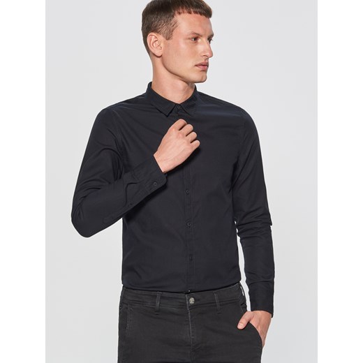 Cropp - Gładka koszula slim fit - Czarny czarny Cropp XL 