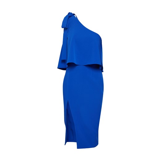 Sukienka koktajlowa 'Blue Crepe One Shoulder Bow Sleeve Midi Dress' Missguided 44 AboutYou