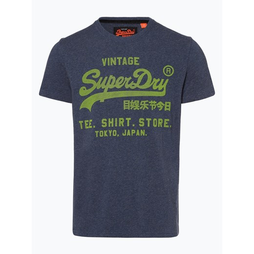 Superdry - T-shirt męski, niebieski Superdry  L vangraaf