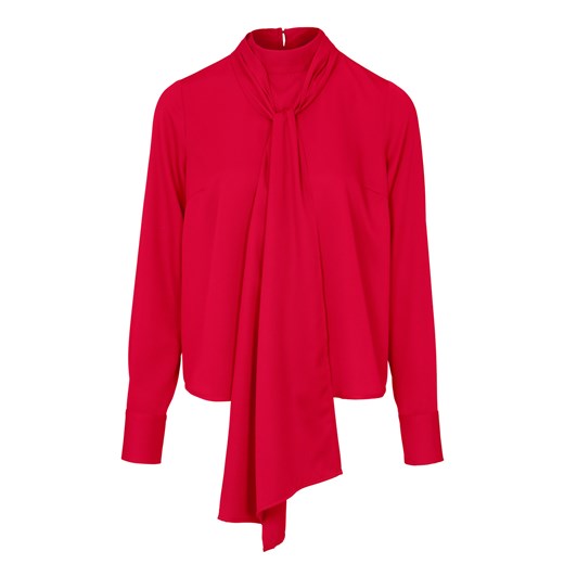 Bluzka damska Heine czerwona ze sznurowanym dekoltem elegancka 