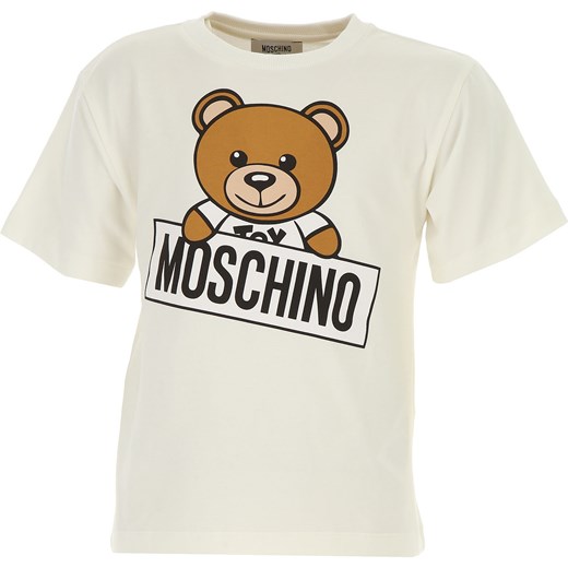 Bluzka dziewczęca Moschino z krótkim rękawem biała 