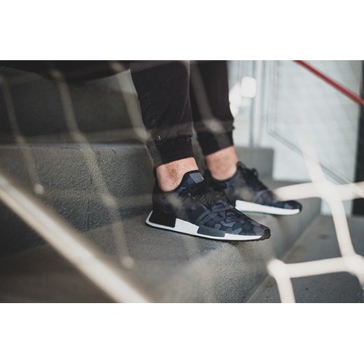 Buty sportowe męskie Adidas Originals nmd granatowe z gumy sznurowane wiosenne 