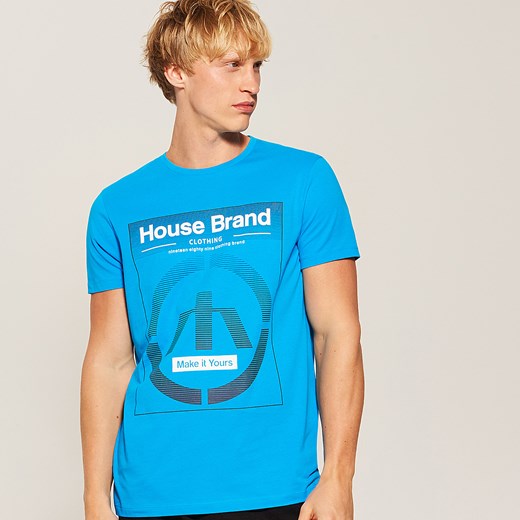 House - T-shirt House - Turkusowy