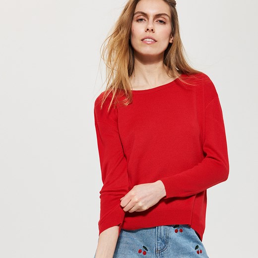 House - Gładki sweter - Czerwony