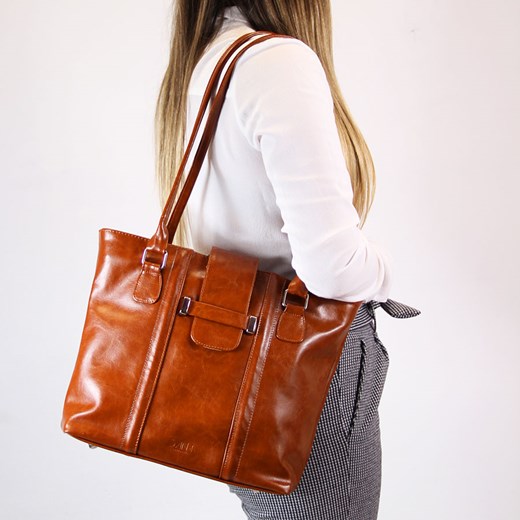 Shopper bag Dan-A lakierowana bez dodatków elegancka 