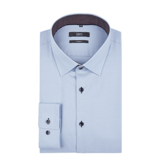 Koszula biznesowa o kroju modern fit z tkanym wzorem Jake*s  37/38 Peek&Cloppenburg 