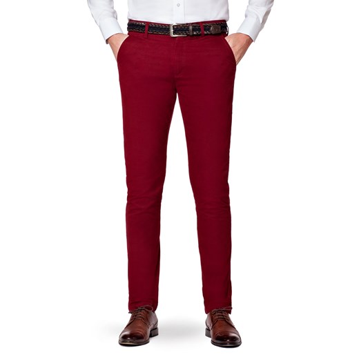 Spodnie męskie Lancerto czerwone casual 