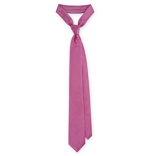 Krawat różowy Lancerto bez wzorów 