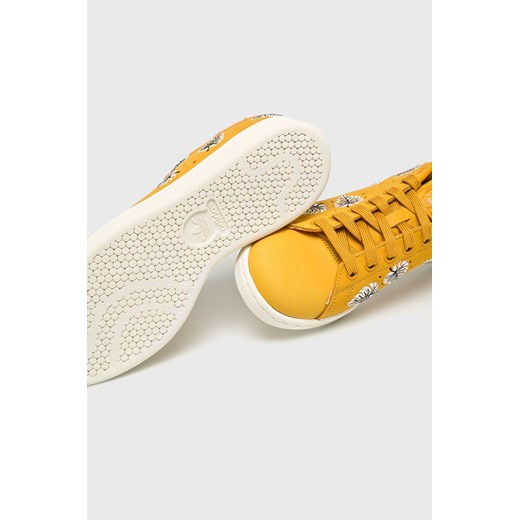 Buty sportowe damskie Adidas Originals żółte wiązane płaskie młodzieżowe 
