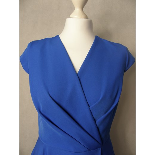 Sukienka Marconi niebieska na karnawał rozkloszowana bez wzorów 