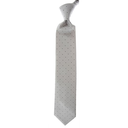 Krawat Stefano Ricci szary w groszki 