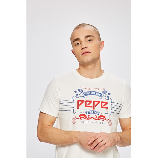 Biały t-shirt męski Pepe Jeans 