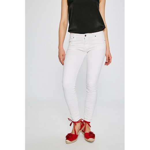 Białe jeansy damskie Answear z bawełny 