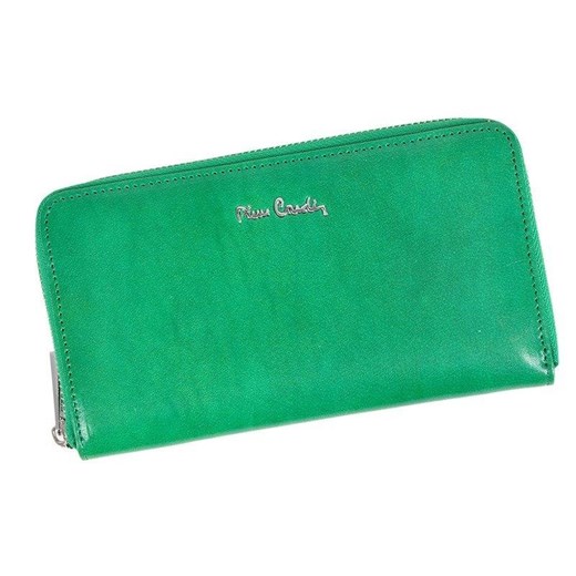 Pierre Cardin portfel damski zielony elegancki 