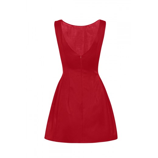 Sukienka Ivon elegancka czerwona z wiskozy 