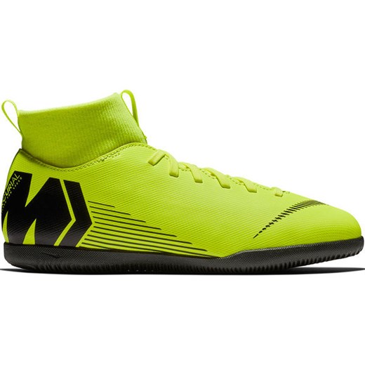 Buty piłkarskie halowe Mercurial SuperflyX VI Club IC Junior Nike (seledynowe) Nike  33 SPORT-SHOP.pl