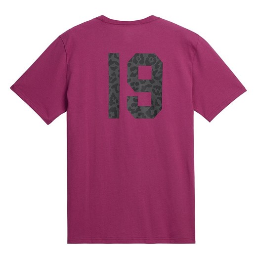 T-shirt męski Converse różowy z napisami z krótkimi rękawami 
