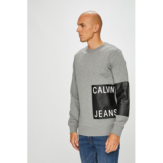 Bluza męska Calvin Klein szara młodzieżowa bawełniana 