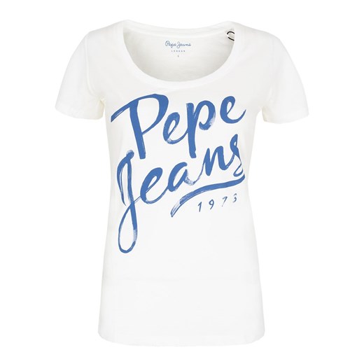 Bluzka damska Pepe Jeans biała z krótkimi rękawami 