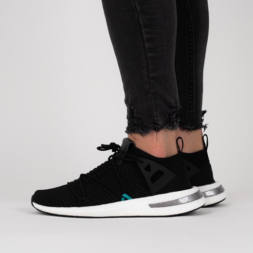 Buty sportowe damskie Adidas Originals do siatkówki czarne bez wzorów z gumy 