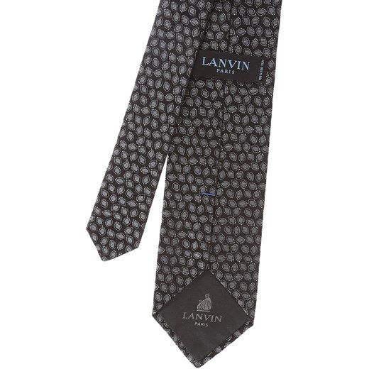 Krawat Lanvin szary w abstrakcyjnym wzorze 