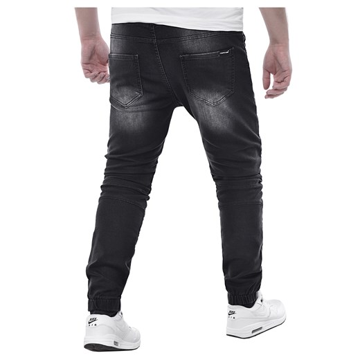 Wyprzedaż Spodnie jeansowe męskie joggery - arm1020a czarne