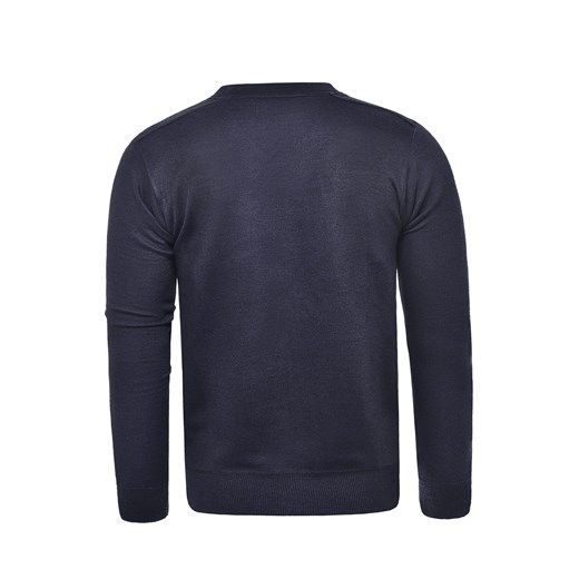 Wyprzedaż swetr męski v-neck bm-6075 - granatowy
