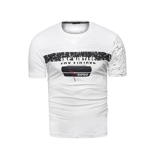 Męska koszulka t-shirt ripro16-1448 - biała