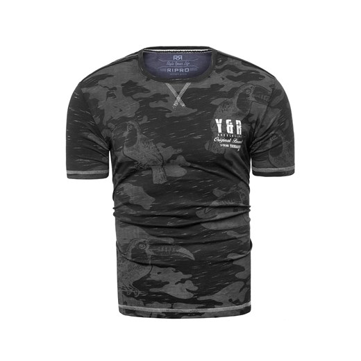 Męska koszulka t-shirt ripro17-2172 - czarna