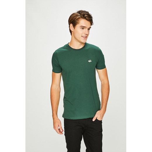 Zielony t-shirt męski Le Shark z krótkimi rękawami jesienny 