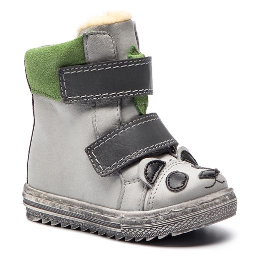 Buty zimowe dziecięce Mido kozaki w zwierzęcy wzór na rzepy 