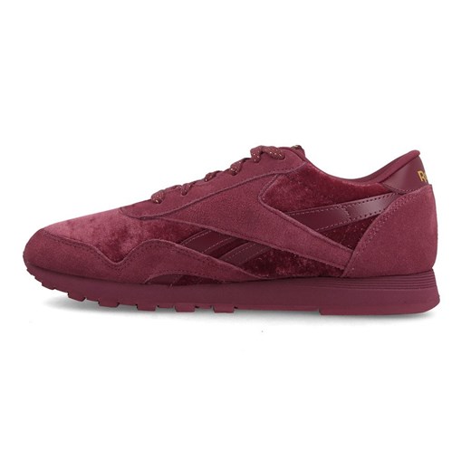 Buty sportowe damskie Reebok Classic do biegania nylon sznurowane na koturnie różowe bez wzorów z weluru 