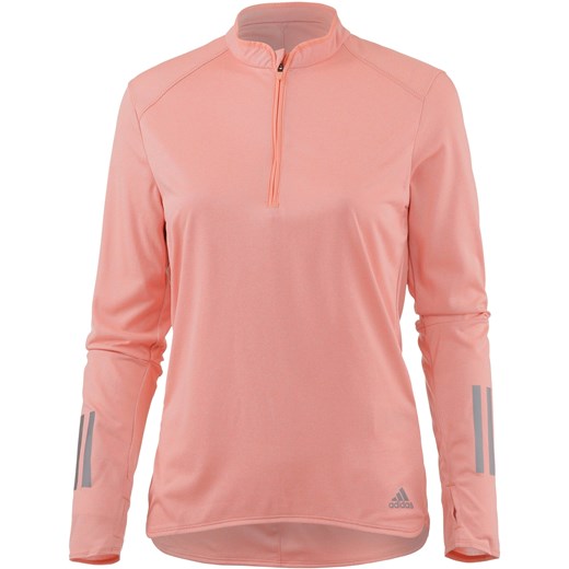 Bluzka sportowa różowa Adidas Performance bez wzorów 