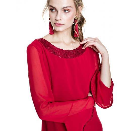 Czerwona sukienka z cekinami L'AF SA GREIS  L’af 44 Eye For Fashion
