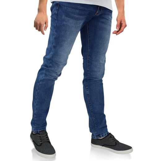 Jeansy męskie niebieskie jeansowe 
