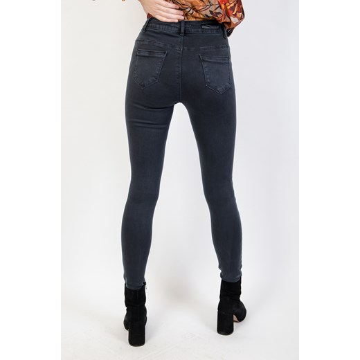 Grafitowe spodnie jeansowe super skinny  Olika XL olika.com.pl