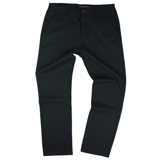 Wyjściowe spodnie męskie w dużych rozmiarach, ciemny grafit BM096-11   44/32 merits.pl promocyjna cena 
