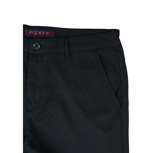 Wyjściowe spodnie męskie w dużych rozmiarach, ciemny grafit BM096-11   42/32 promocja merits.pl 