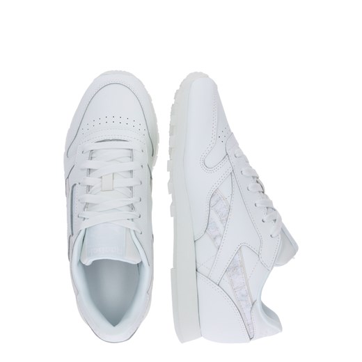 Białe buty sportowe damskie Reebok Classic sneakersy młodzieżowe skórzane sznurowane na platformie 