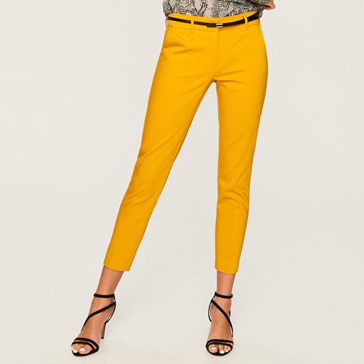 Spodnie damskie żółte Reserved casual 