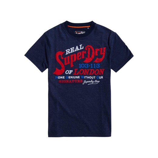 T-shirt męski Superdry z krótkim rękawem z napisami 