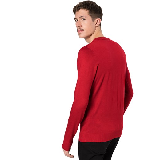Sweter męski New Look z nadrukami czerwony 