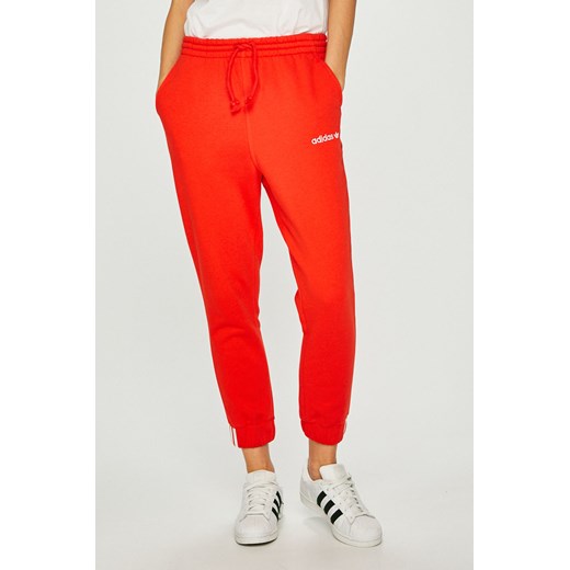 Spodnie damskie Adidas Originals czerwone bawełniane 