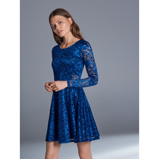Cropp - Koronkowa sukienka - Niebieski Cropp  XL 